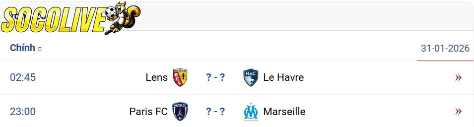 Lịch thi đấu cụ thể Tháng 1/2026